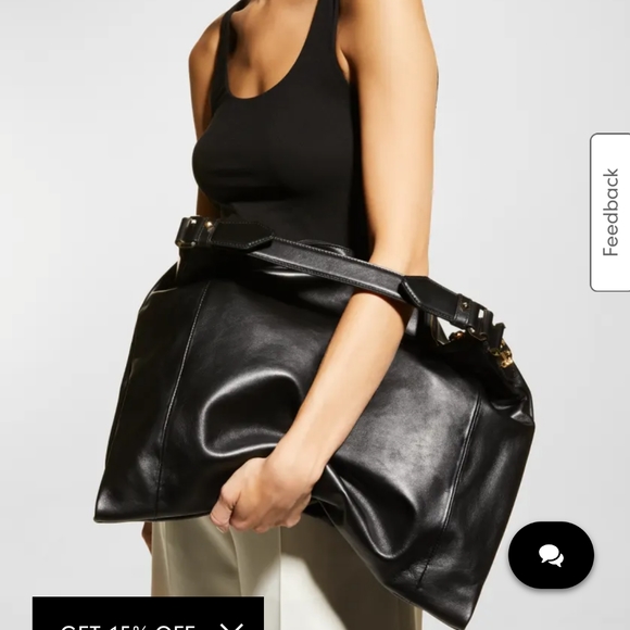 Jimmy Choo Handbags - Jimmy Choo Calf Ana Zip Leather Hobo Bag Black and Silver